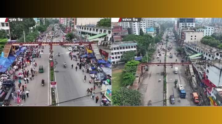 হকার উচ্ছেদের পর চলাচলে স্বস্তি, মিরপুর-১০ নম্বরে নেই চিরচেনা ভোগান্তি
